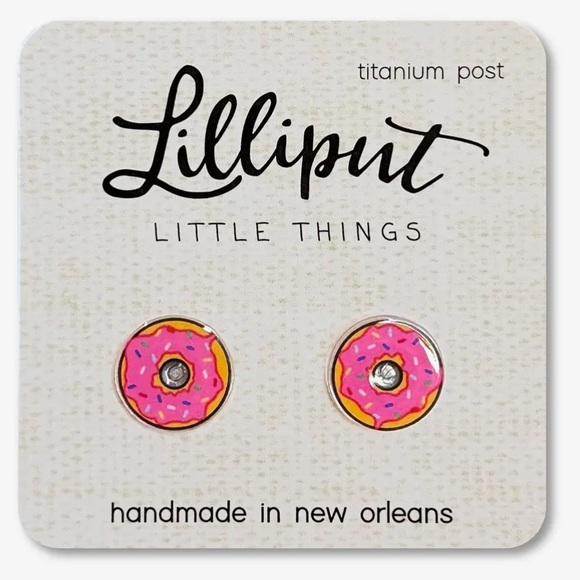 Lillipint Jewelry - Pink Sprinkle Donut  Earrings